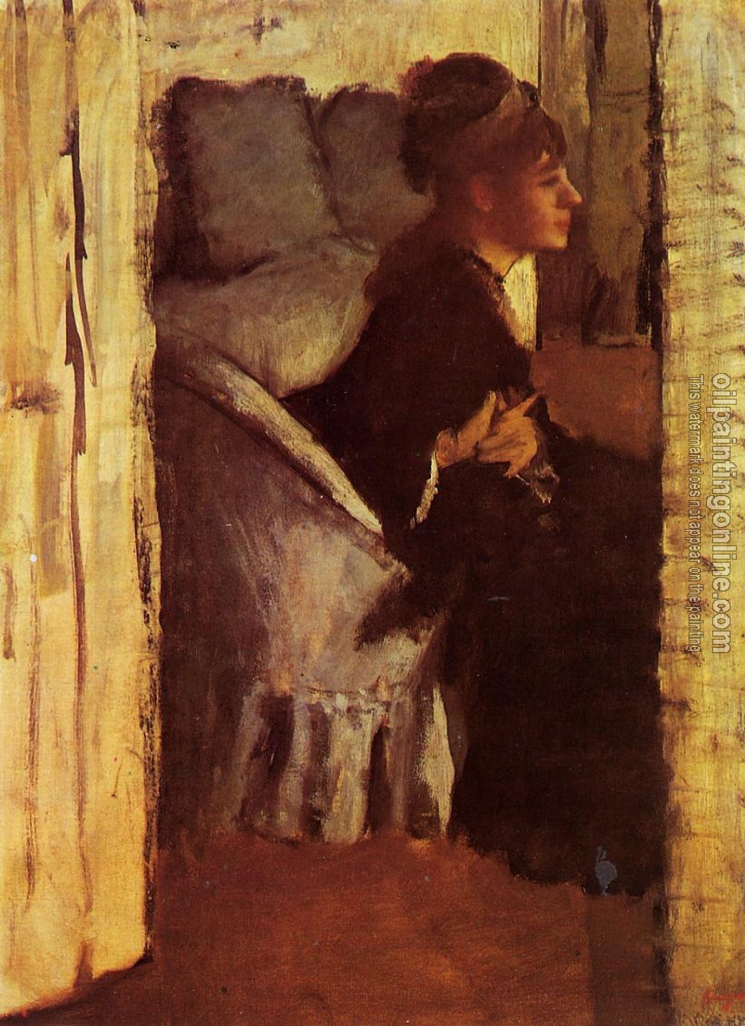 Degas, Edgar - Woman Putting on Her Gloves